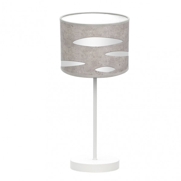 sobremesa Odra 1xe14 Blanco/cemento Gris 42x17x17 Cm