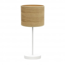 Sobremesa Jerte 1xe14  Blanco/madera Clara 42x17x17 Cm