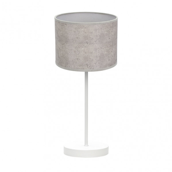 sobremesa Jerte 1xe14  Blanco/cemento Gris 42x17x17 Cm