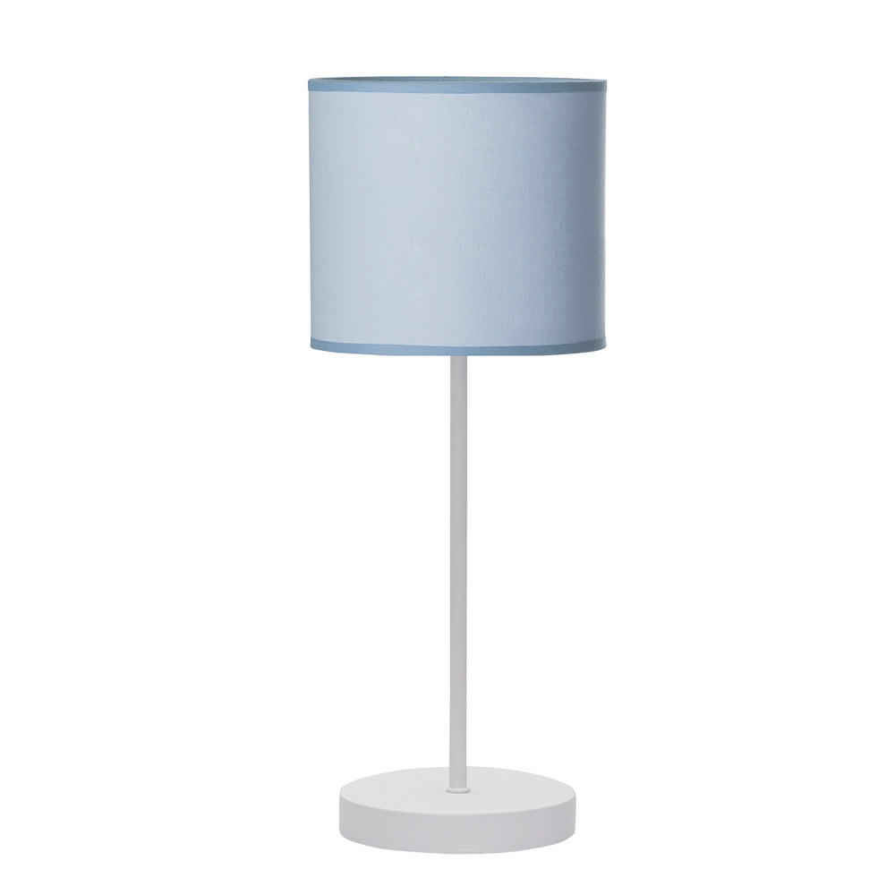 Sobremesa Ibor 1xe14 Blanco/azul 48x17x17 Cm