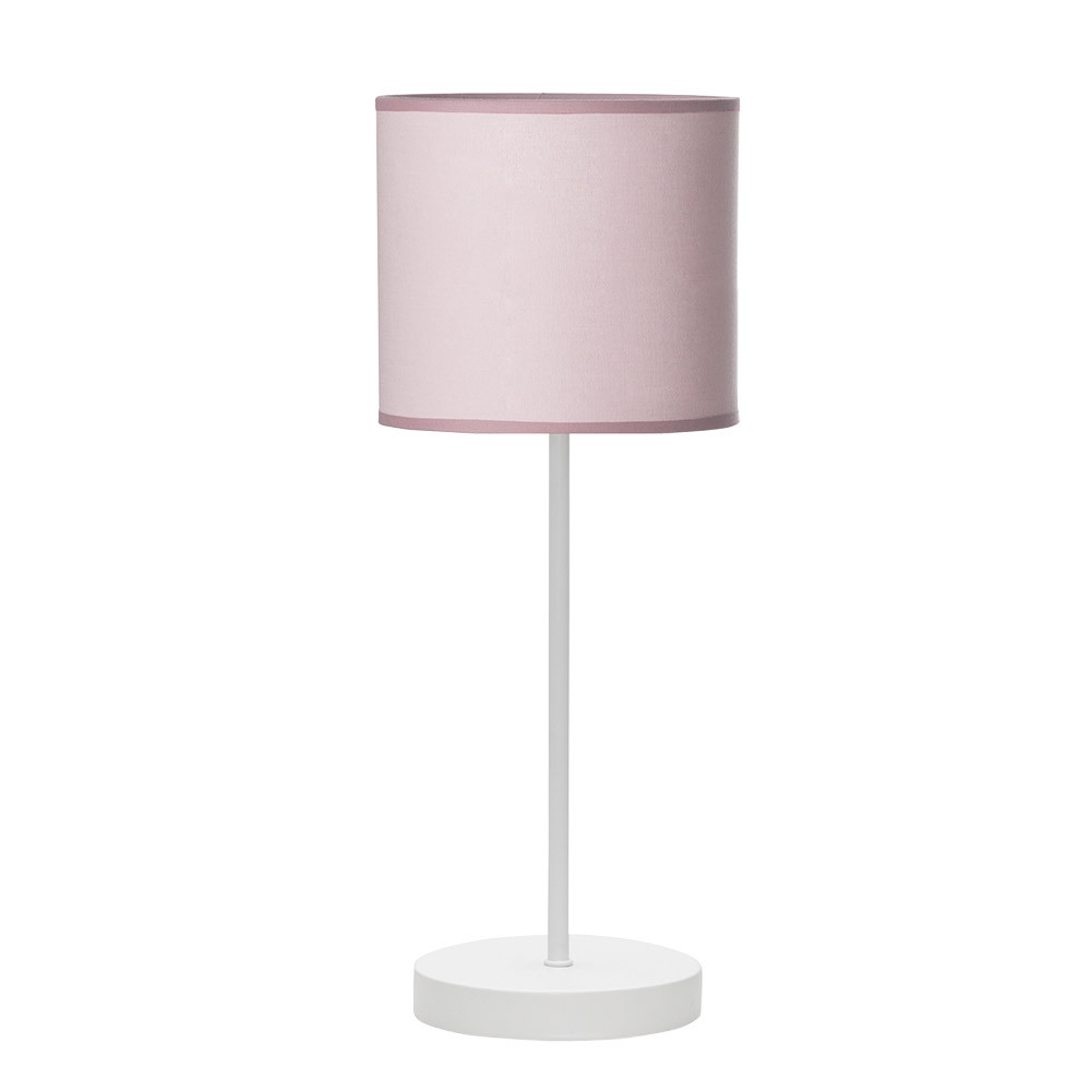 Sobremesa Ibor 1xe14 Blanco/rosa 42x17x17 Cm
