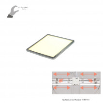 Downlight 8w 4000k Cromo Providencia 586lm 1x11,8x11,8  De Empotrar Corte Ajustable 4,5x4,5-8x8 Cm