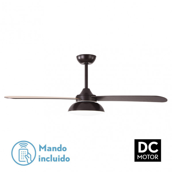 ventilador Dc Umi 24w Marron 3 Aspas Rev. Marron/haya 132d 2950lm 3000-4000-6000k 2tijas C/remoto, Memoria Y Temporizador