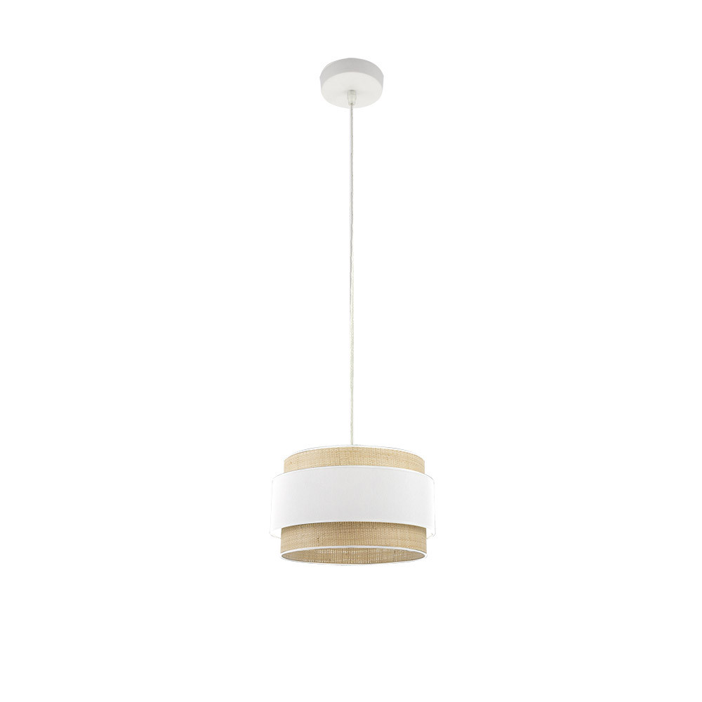 Colgante Kandy 1xe27 Natural/blanco Regx30x30 Cm