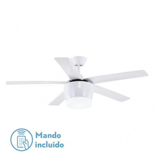 Ventilador Bali 48w 4000k Blanco 5 Aspas    48x132d 3840lm C/ Remoto