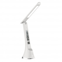 Flexo Apofilita 5w 400lm Blanco 4000k 28x8x25cm Reg.3intensidades, Digital C/fecha-hora-alarma-temp.