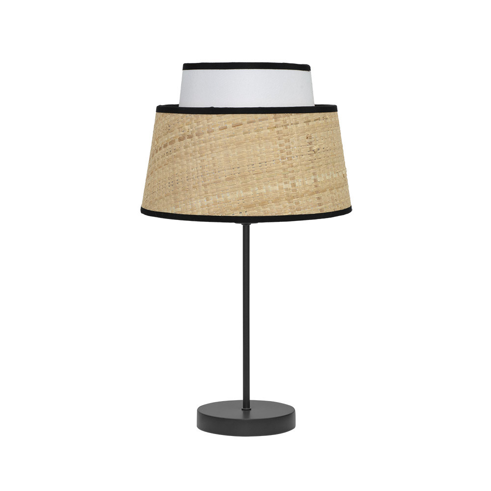 Sobremesa Jia 1xe14 Natural/blanco 40x20x20 Cm
