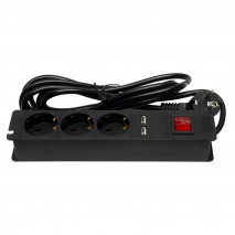 Base Multiple 3 Ench+2 Usb E Interruptor  3500w Cable 3m 3gx1,5mm De Cobre