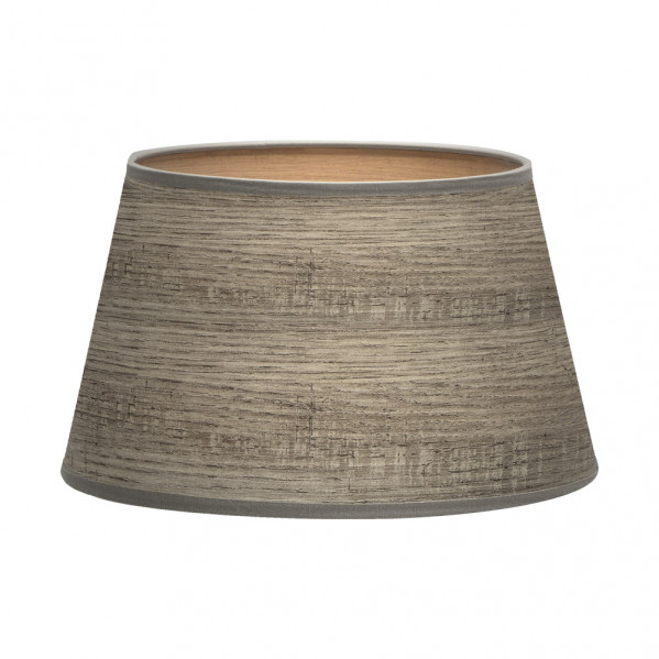 pantalla Salma E27 Madera Gris 45dx35dx30h Conica   Abierta