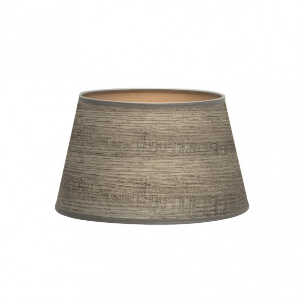 pantalla Salma E27 Madera Gris 35dx25dx20h Conica   Abierta