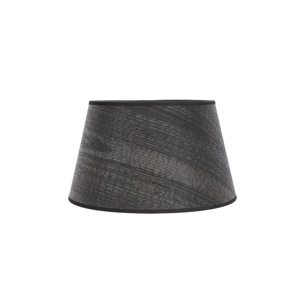 Pantalla Salma E27 Madera Negra 30dx22dx17h Conica Abierta
