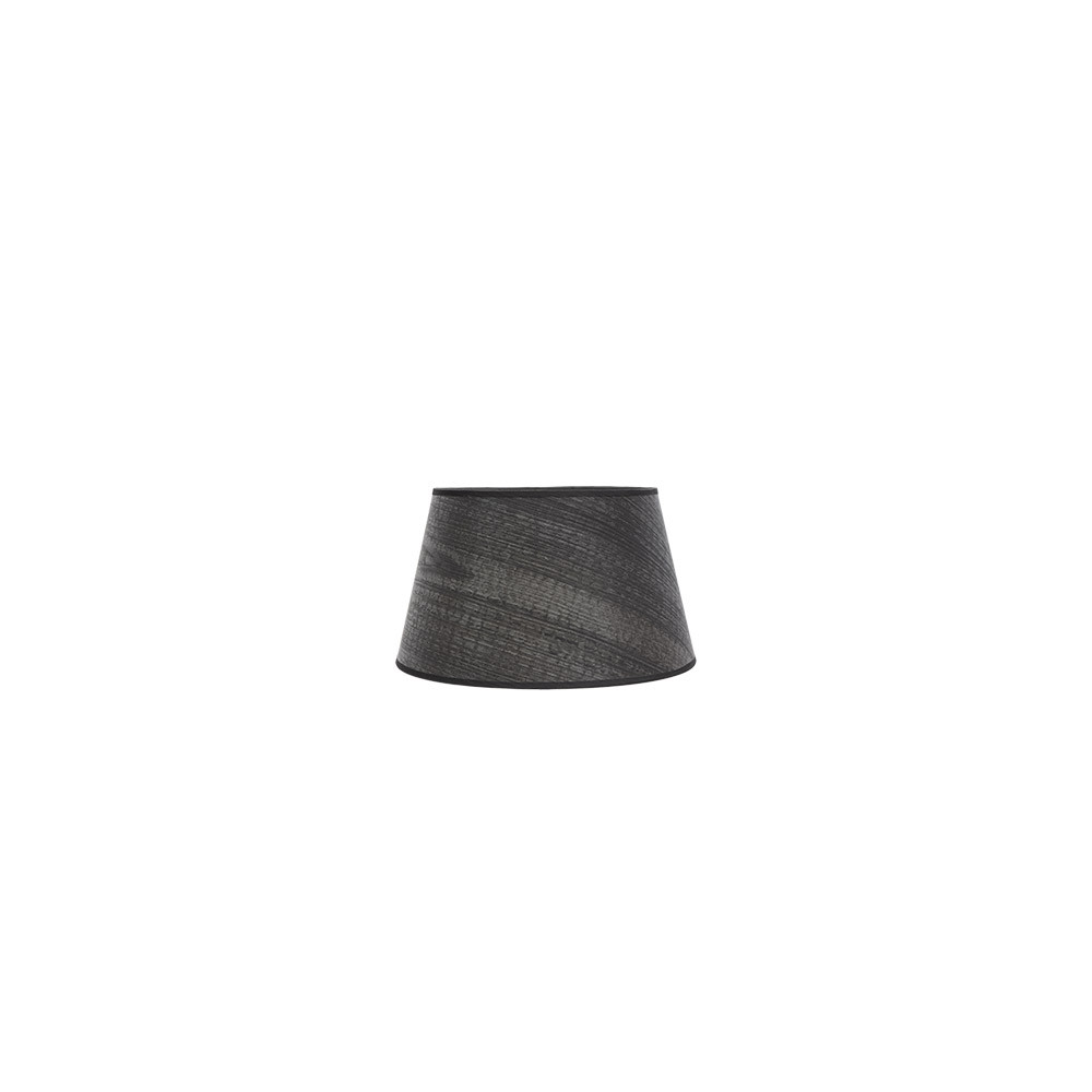 Pantalla Salma E27 Madera Negra 15dx12dx13h Conica Abierta
