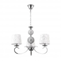 Lampara Ubeda 3xe14 Cromo Pantalla Blanca Regx60x60 Cm