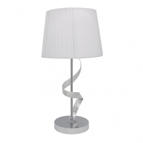 sobremesa Baeza 1xe27 Cromo Pantalla Blanca 49x25x25 Cm