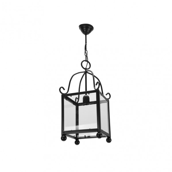 farol Forja Monasterio 1xe27 Negro Regx22x22 Cm