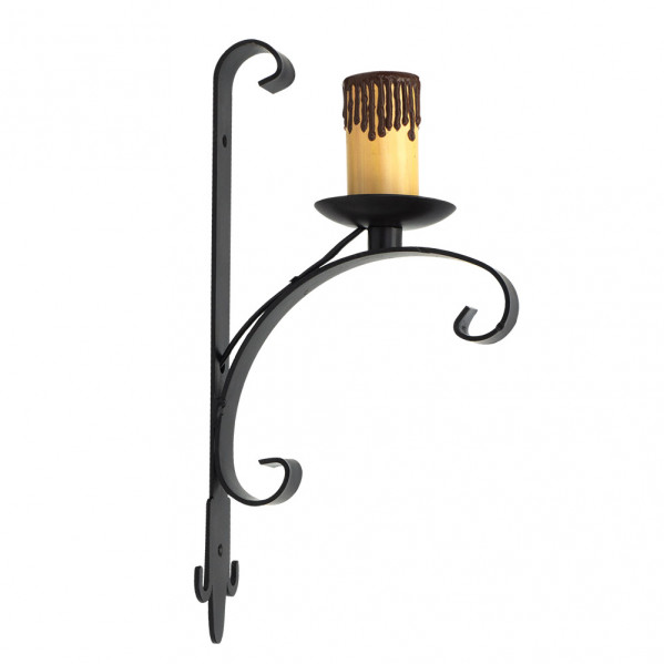 aplique Rustico Rueda 1xe27 Marron 35x8x18 Cm