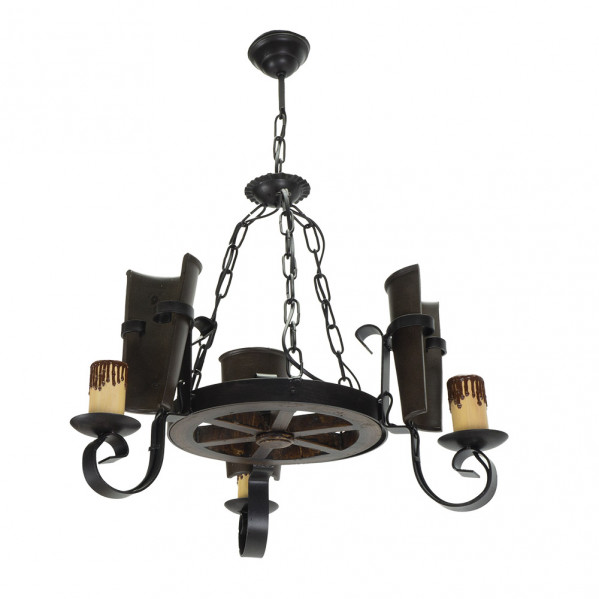 lampara Cantina 3xe27 Marron Regx50x50 Cm