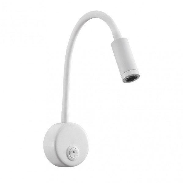 aplique 3w 4000k 285lm Edgar Blanco 40x7x19 Cm C/interruptor, Articulable Y Orientable