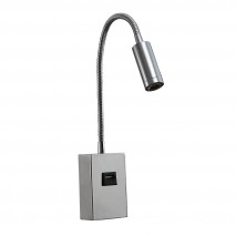 Aplique 3w 4000k Capote Cromo C/usb E Interrupt. 285lm 43x6x4 Cm Articulab. Y Orientab.