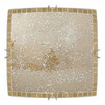 Plafon Cuadrado Tenor 3xe27 Ambar Mosaico 10x40x40 Cm