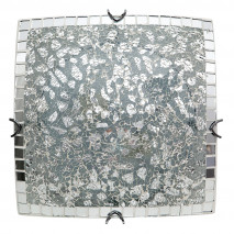 Plafon Cuadrado Tenor 3xe27 Cromo Mosaico 10x40x40 Cm