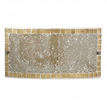 Aplique Rectang. Tenor 1xe27 Ambar Mosaico 17x32,5x6 Cm