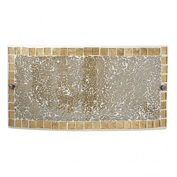 Aplique Rectang. Tenor 1xe27 Ambar Mosaico 17x32,5x6 Cm