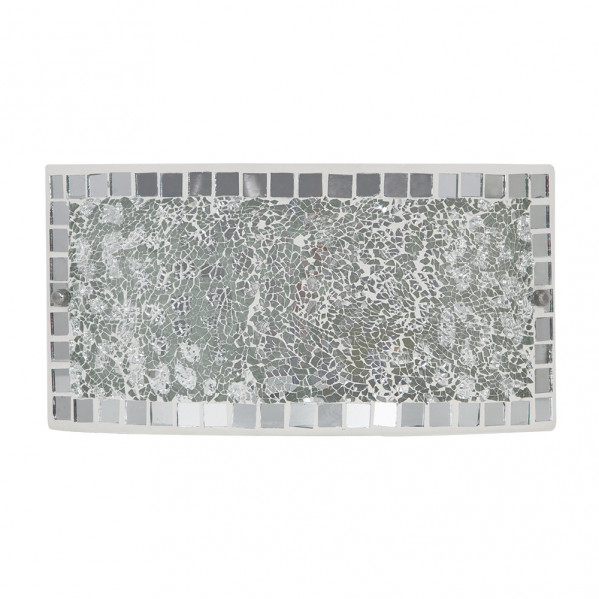 aplique Rectang. Tenor 1xe27 Cromo Mosaico 17x32,5x6 Cm
