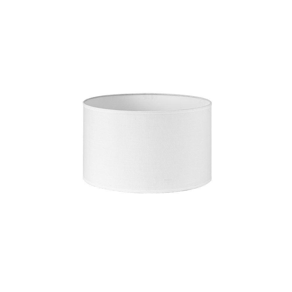 Pantalla Cilindrica Dori E27 Blanca 30Dx30dx20h Cm Tejido Popelin