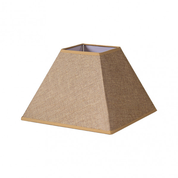 pantalla Piramide Divos E27 Marron 40dx18dx28h   Saco-yute