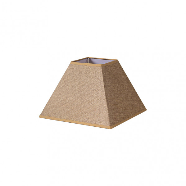 pantalla Piramide Divos E27 Marron 30dx13dx22h   Saco-yute