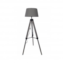Pie Salon Julen 1xe27 Madera Gris/negro Regx45x45 Cm