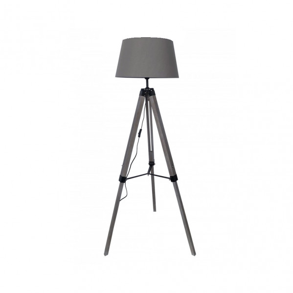 pie Salon Julen 1xe27 Madera Gris/negro Regx45x45 Cm