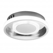 Plafon 20w 3000-4000-6000k Elma Cromo 5,5x21x21 Cm 1900 Lm C/memoria De Color De Luz