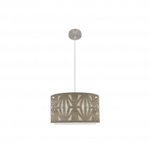 Colgante Katerina 1xe27 Niquel/madera Gris Regx40x40 cm