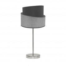 Sobremesa Hara 1xe14 Niquel/gris 45x18x18 Cm