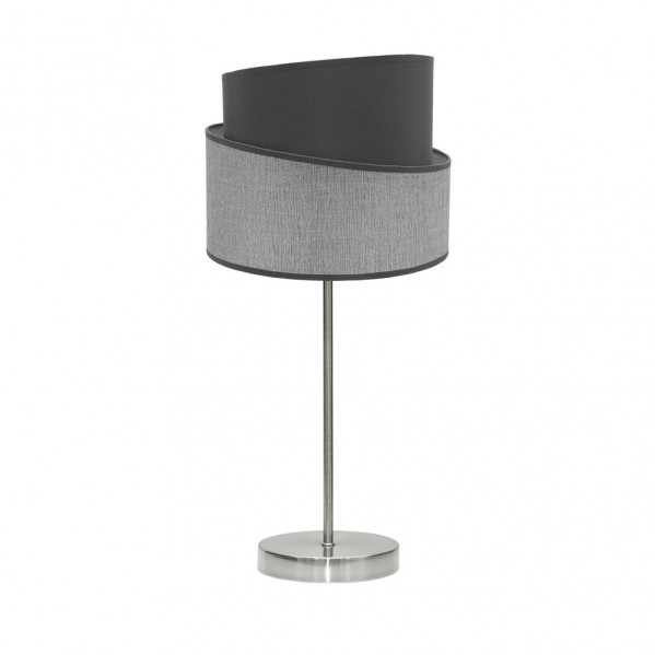 sobremesa Hara 1xe14 Niquel/gris 45x18x18 Cm