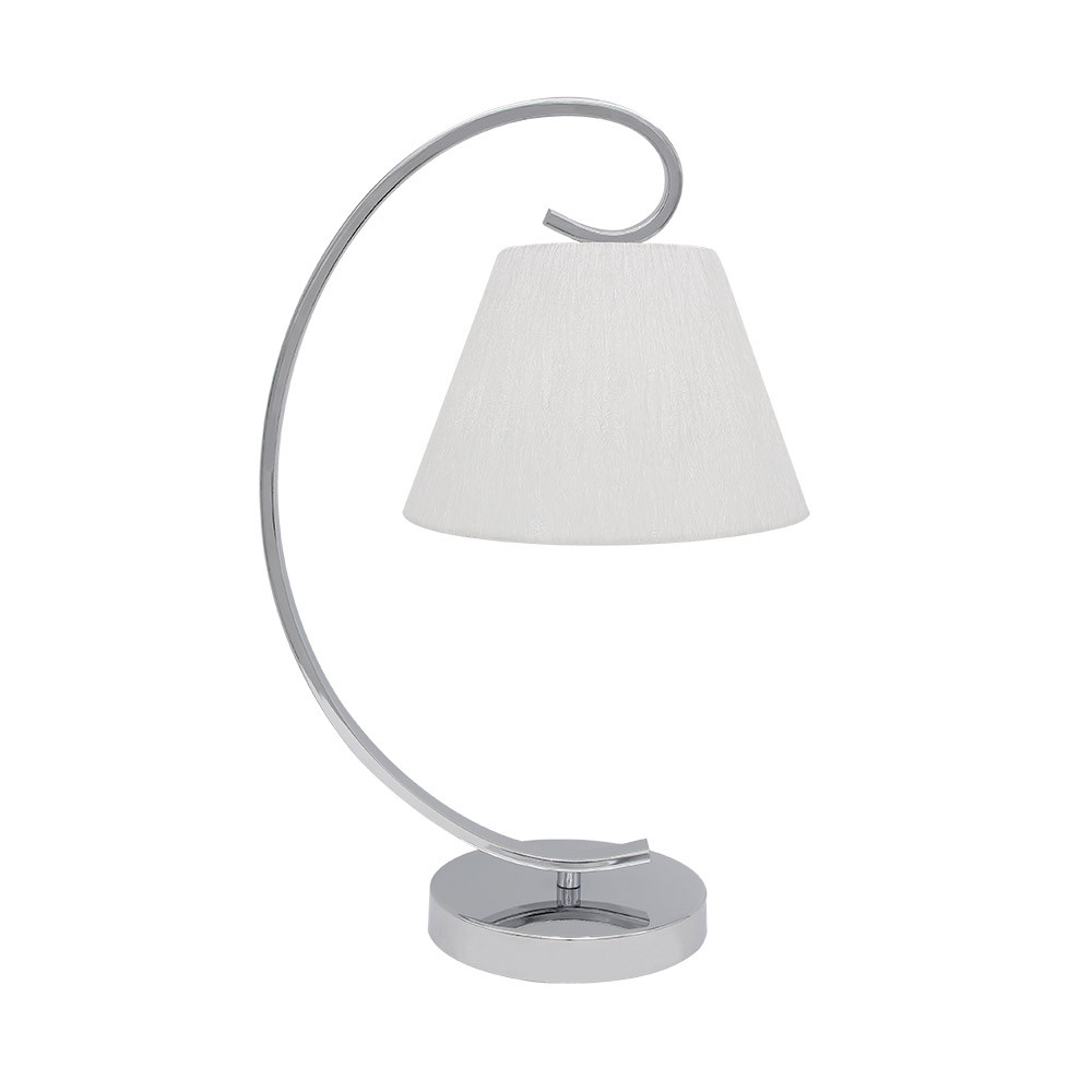 Sobremesa Bogota 1xe27 Cromo Pantalla Blanca 42x20x26 Cm