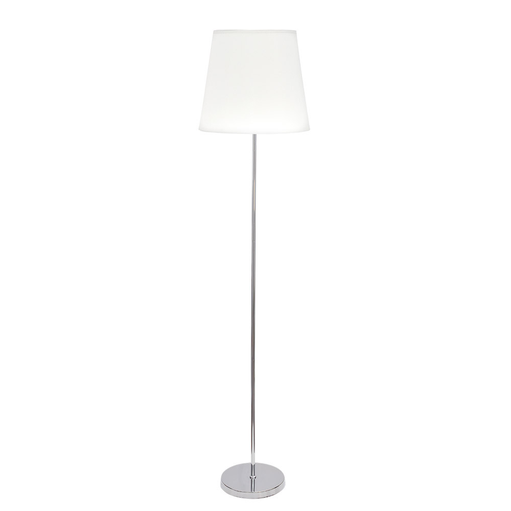 Pie Salon Maldivas 1xe27 Cromo/blanco 175x40x40 Cm