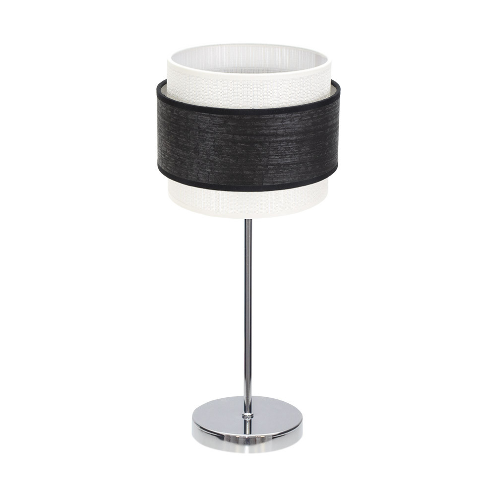 Sobremesa Myriam 1xe14 Cromo/Madera Negra 47x18x18 cm
