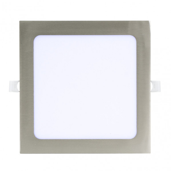 downlight Basalto 24w 6500k Niquel Cuadrado 2040lm 2,5x30x30 Cm Corte 27,5x27,5 Cm