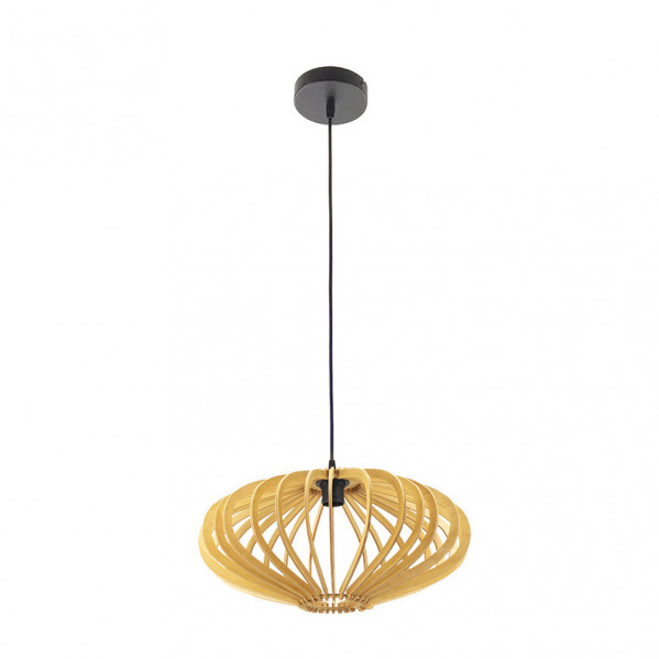 colgante Sapelli 1xe27 Madera Natural Regx35x35 Cm