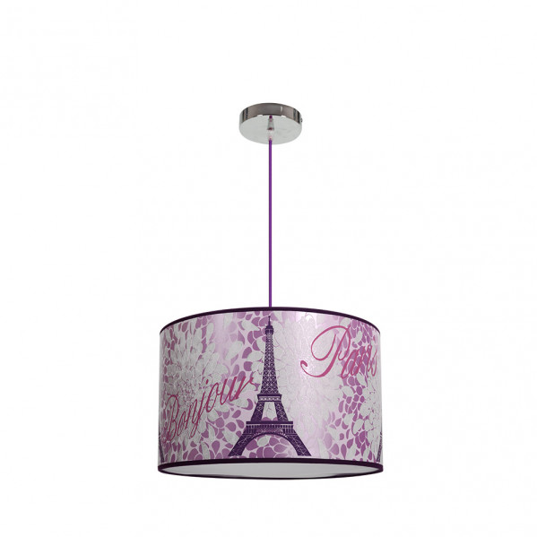 colgante Peq. Eiffel Lila 1xe27 Regx35 D