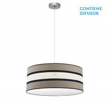 Colgante Karla 3xe27 Topo/beis Regx60x60 Cm