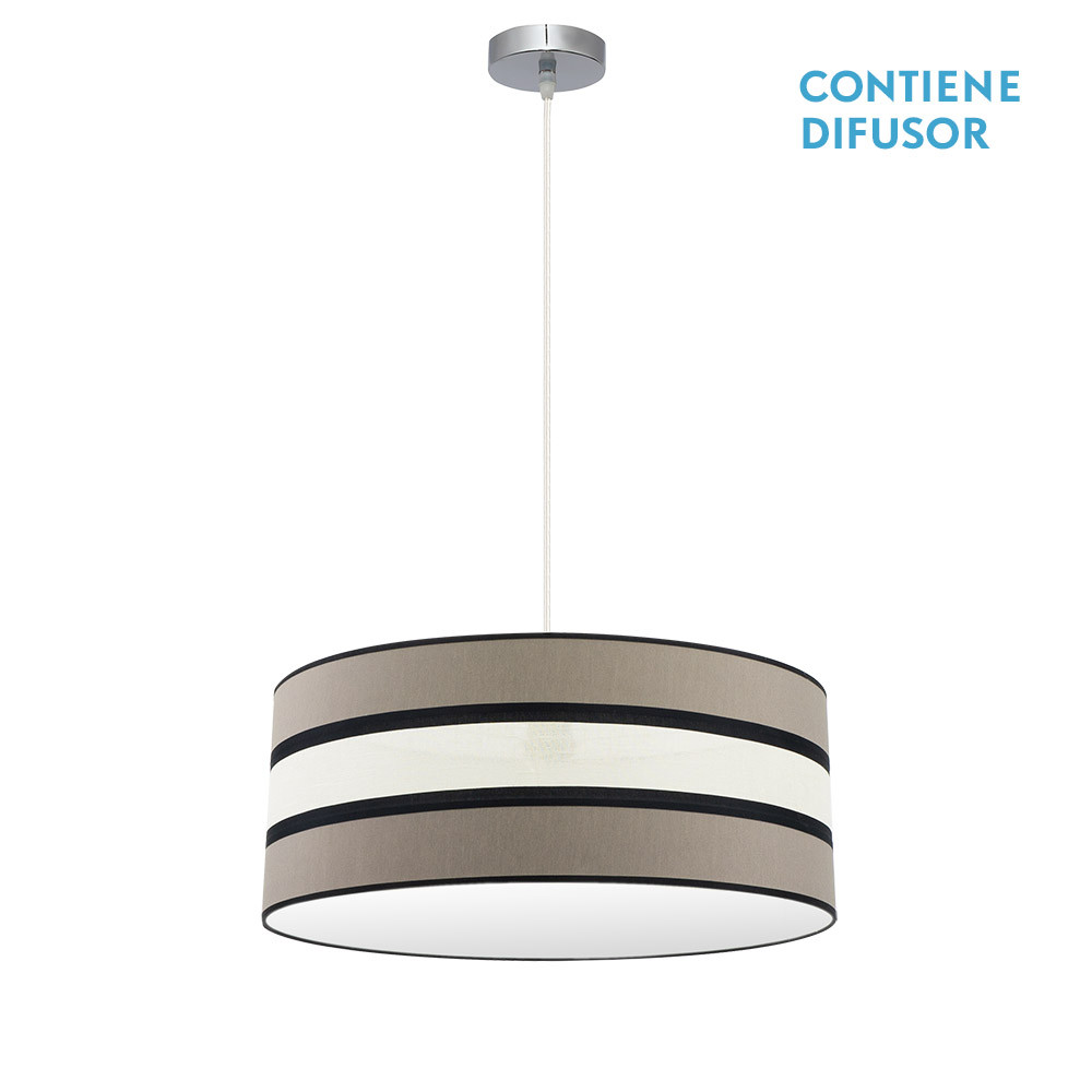 Colgante Karla 3xe27 Topo/beis Regx60x60 Cm