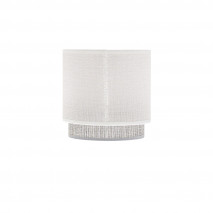 Pantalla Lampara Kenya E14 Blanca/gris 14Dx12dx14h