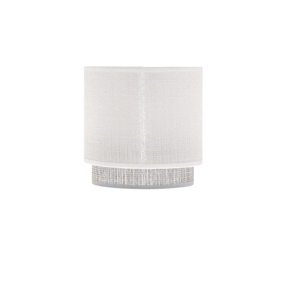 Pantalla Lampara Kenya E14 Blanca/gris 14Dx12dx14h