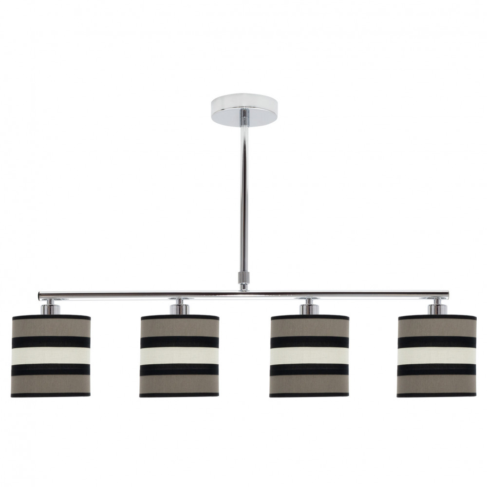 Lampara Karla 4xe14 Topo/beis Regx75x14 Cm