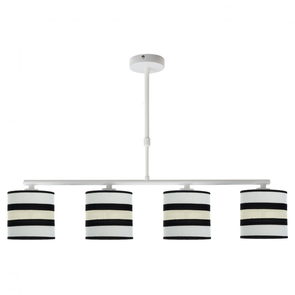Lampara Karla 4xe14 Blanca/beis Regx75x14 Cm