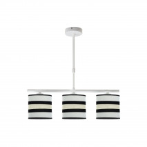 Lampara Karla 3xe14 Blanca/beis Regx55x14 Cm